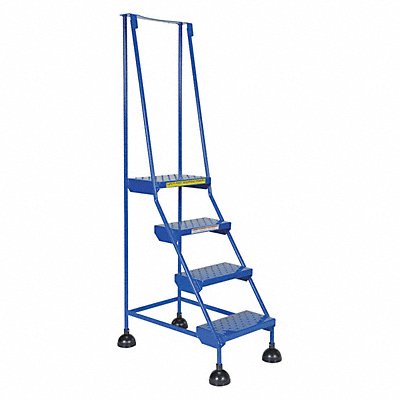 Commercial Spring Loaded Rolling Ladder MPN:LAD-4-B-P