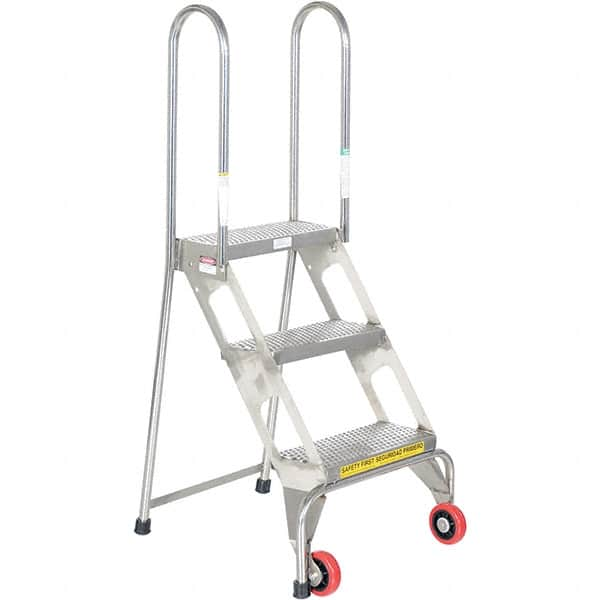 Stainless Steel Rolling Ladder: Type 1A, 3 Step MPN:FLAD-3-SS