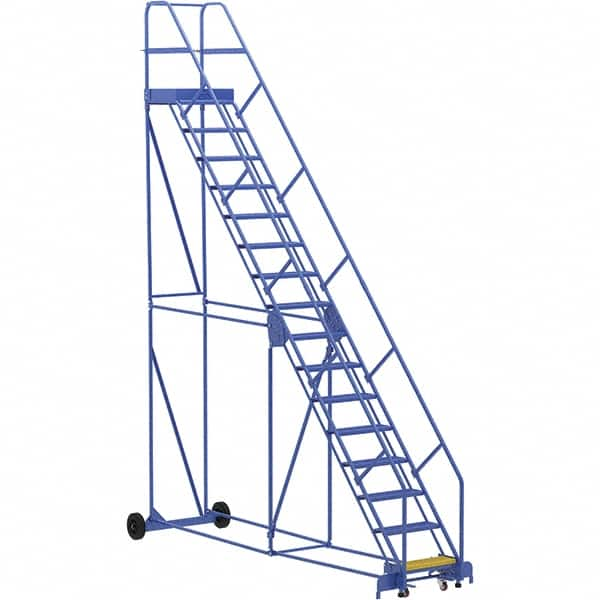 Steel Rolling Ladder: Type 1A, 16 Step MPN:LAD-16-21-P-EZ