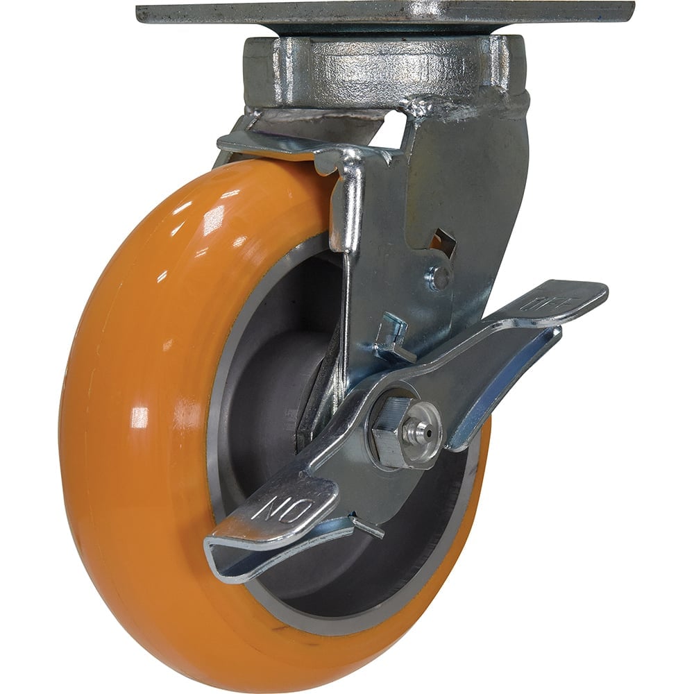 Standard Casters, Mount: With Holes, Bearing Type: Ball, Wheel Diameter (Inch): 6, Wheel Width (Inch): 2, Load Capacity (Lb. - 3 Decimals): 1500.000 MPN:CST-F40-6X2SI-S