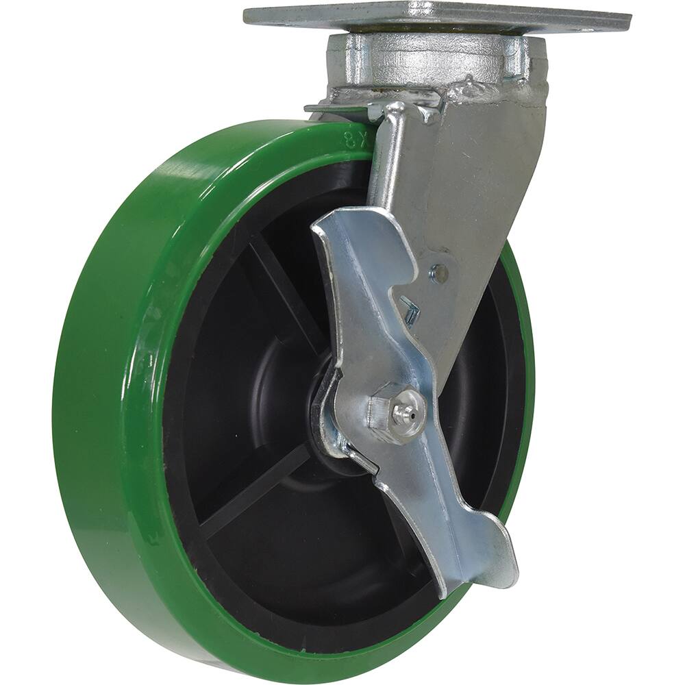 Standard Casters, Mount: With Holes, Bearing Type: Roller, Wheel Diameter (Inch): 8, Wheel Width (Inch): 2, Load Capacity (Lb. - 3 Decimals): 1000.000 MPN:CST-F40-8X2DT-S