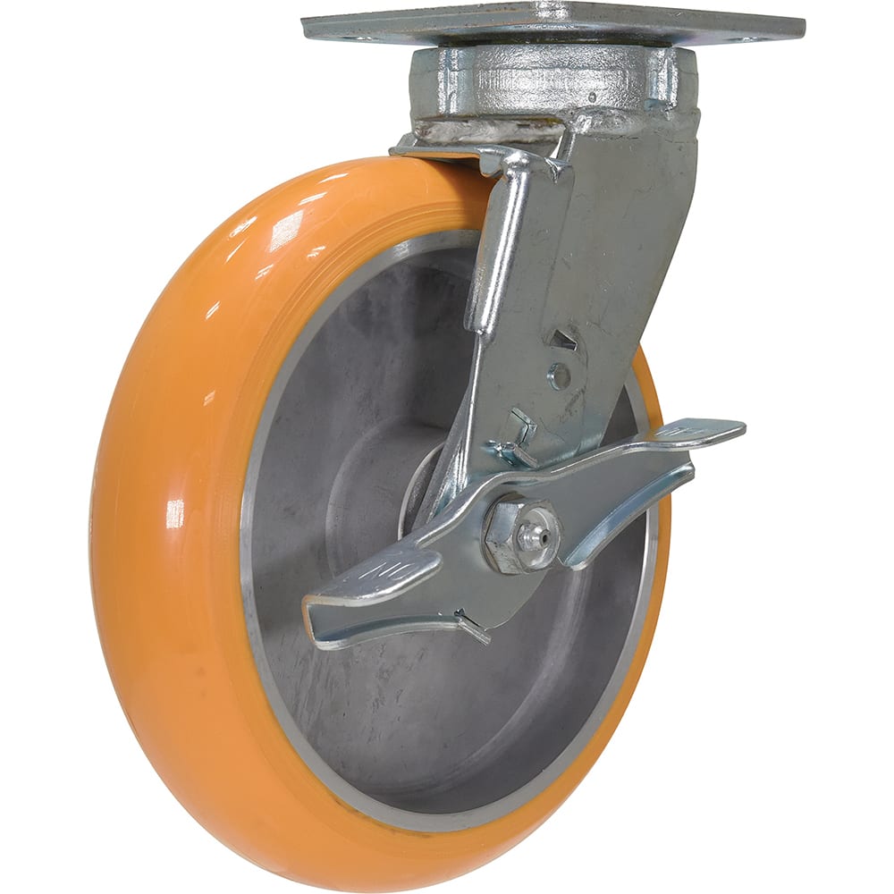 Standard Casters, Mount: With Holes, Bearing Type: Ball, Wheel Diameter (Inch): 8, Wheel Width (Inch): 2, Load Capacity (Lb. - 3 Decimals): 2000.000 MPN:CST-F40-8X2SI-S