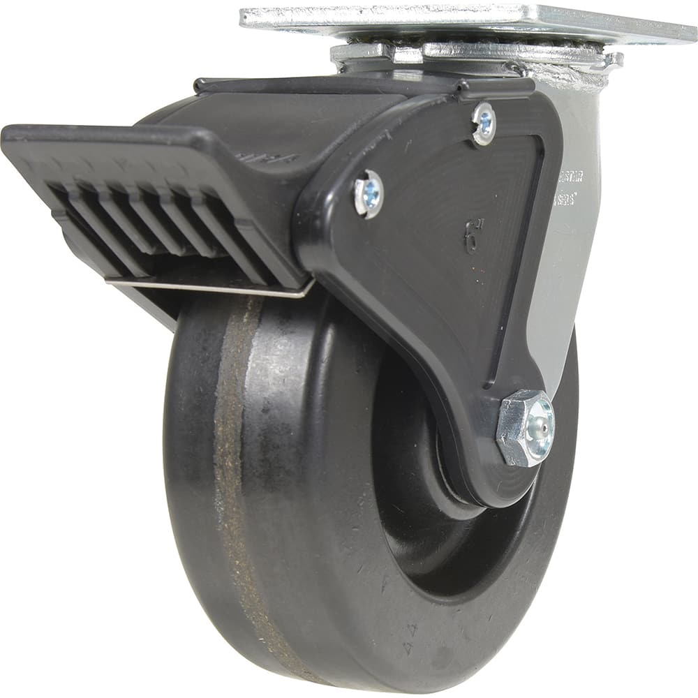 Standard Casters, Mount: With Holes, Bearing Type: Roller, Wheel Diameter (Inch): 6, Wheel Width (Inch): 2, Load Capacity (Lb. - 3 Decimals): 1200.000 MPN:CST-VE-6X2PH-SW