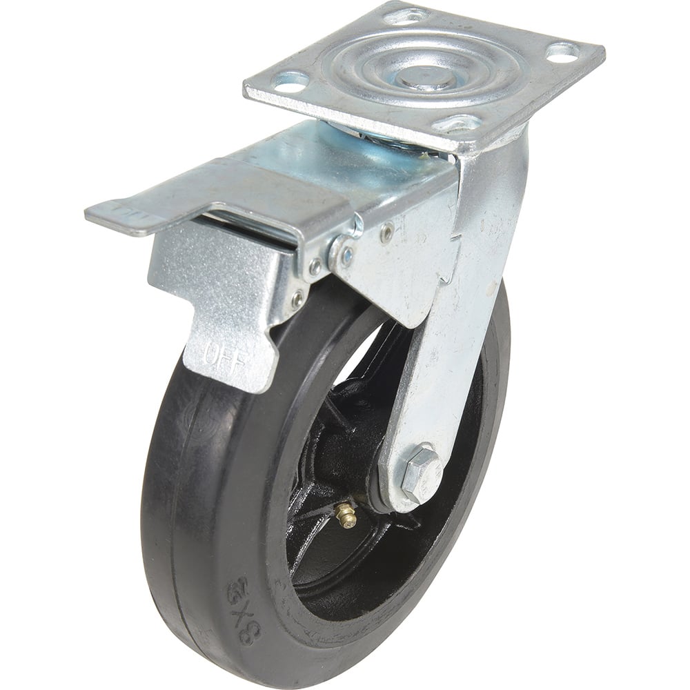 Standard Casters, Mount: With Holes, Bearing Type: Roller, Wheel Diameter (Inch): 8, Wheel Width (Inch): 2, Load Capacity (Lb. - 3 Decimals): 551.000 MPN:CST-VE-8X2MR-SW