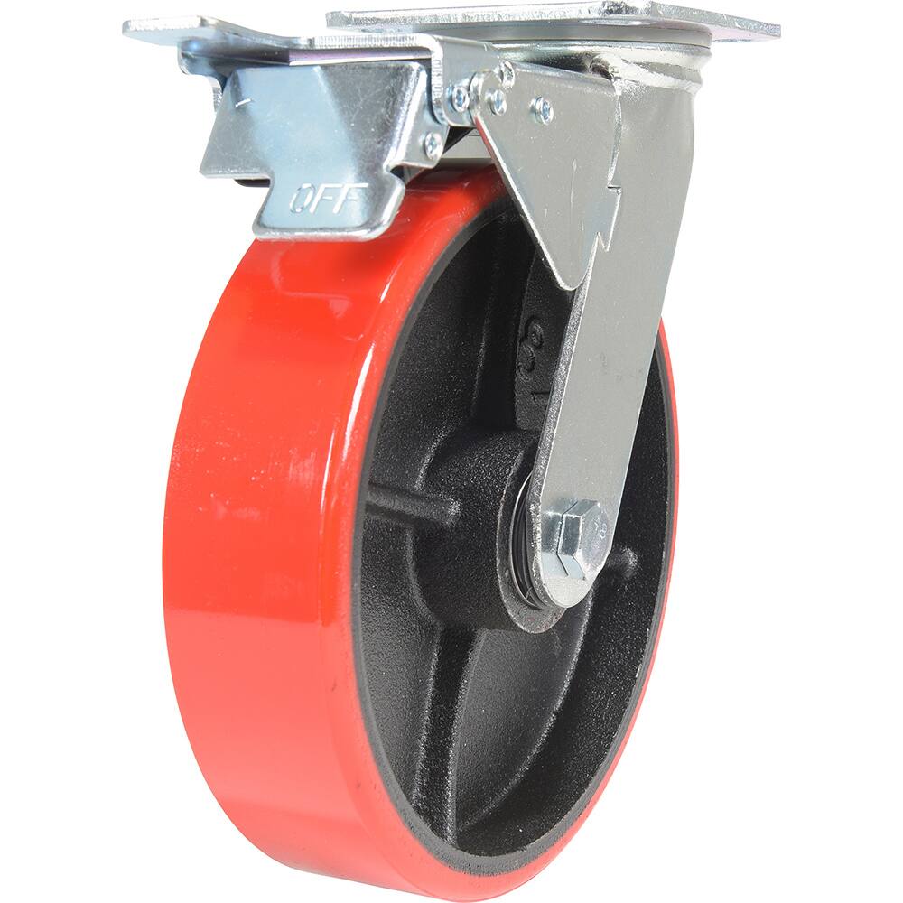 Standard Casters, Mount: With Holes, Bearing Type: Ball, Wheel Diameter (Inch): 8, Wheel Width (Inch): 2, Load Capacity (Lb. - 3 Decimals): 1474.000 MPN:CST-VE-8X2PU-SW