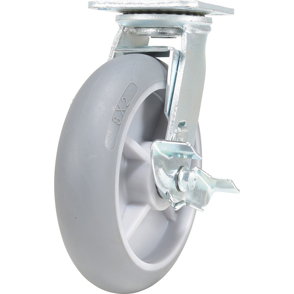 Standard Casters, Mount: With Holes, Bearing Type: Ball, Wheel Diameter (Inch): 8, Wheel Width (Inch): 2, Load Capacity (Lb. - 3 Decimals): 705.000 MPN:CST-VE-8X2TPR-S