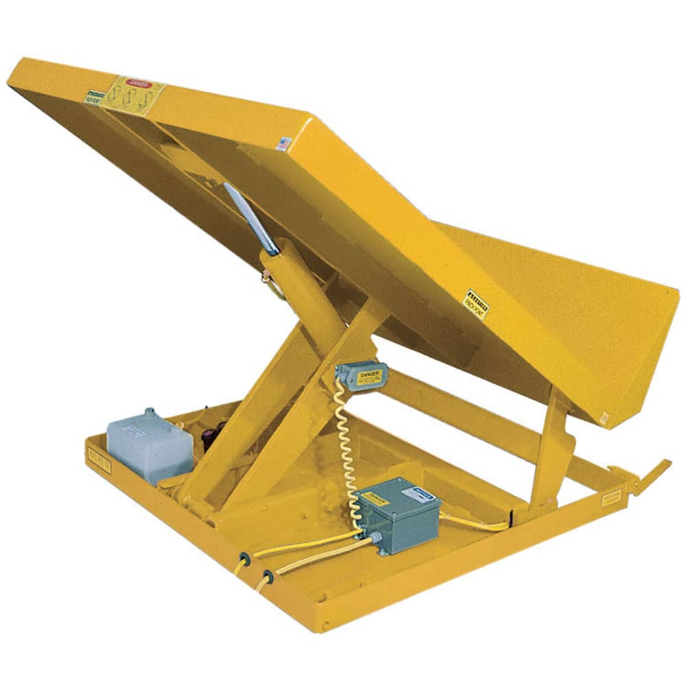 Single Scissor Lift & Tilt Table: 2,000 lb Capacity, 40 ° MPN:UNI-3648-2-YEL-