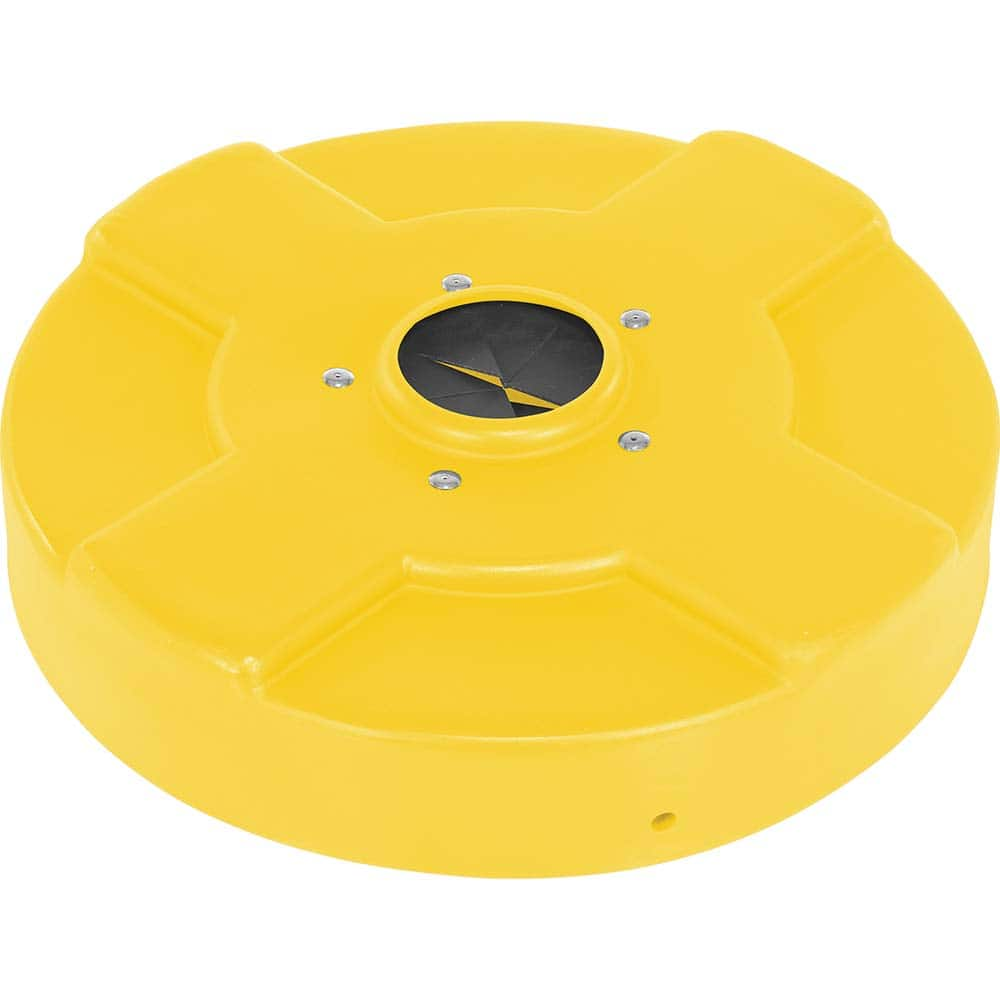 Trash Can & Recycling Container Lid: Round, For 30 gal Steel Drum MPN:DC-P-30-CANF-YL