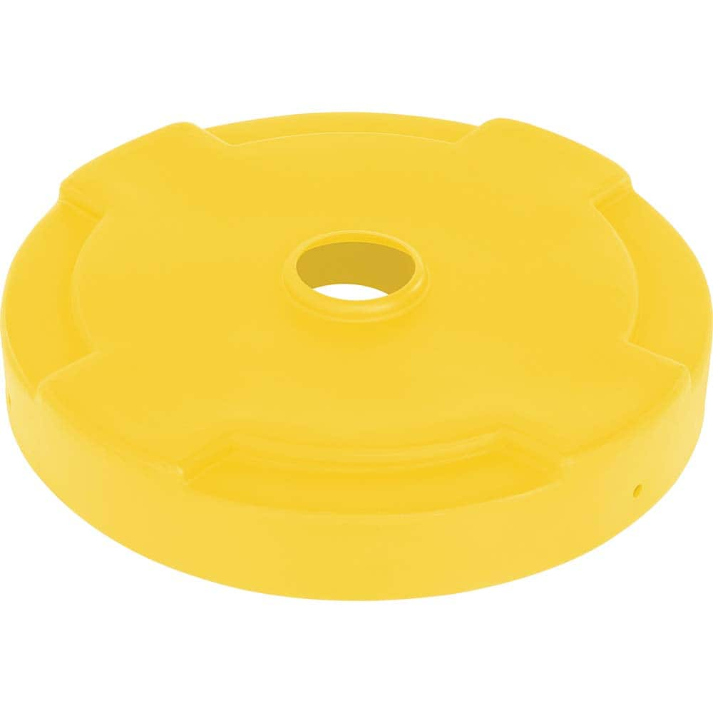 Trash Can & Recycling Container Lid: Round, For 55 gal Steel Drum MPN:DC-P-55-CAN-YL