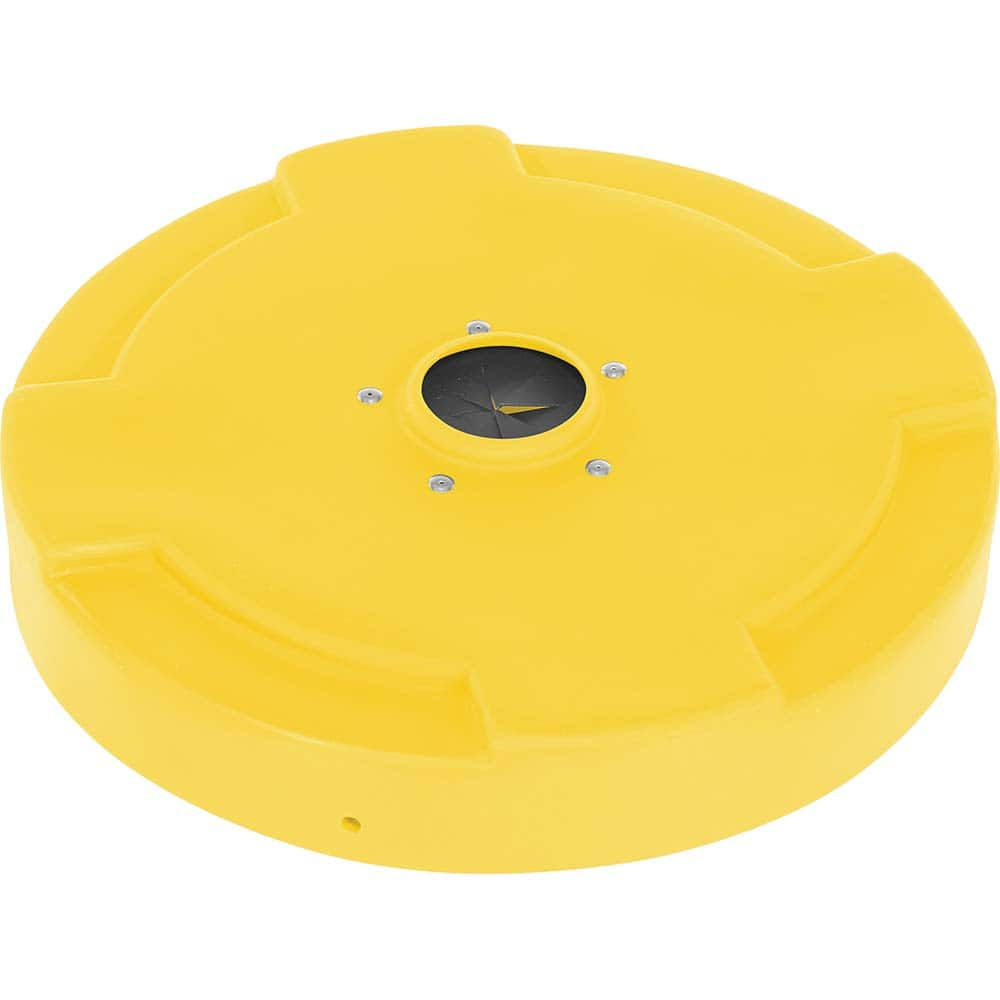 Trash Can & Recycling Container Lid: Round, For 55 gal Steel Drum MPN:DC-P-55-CANF-YL