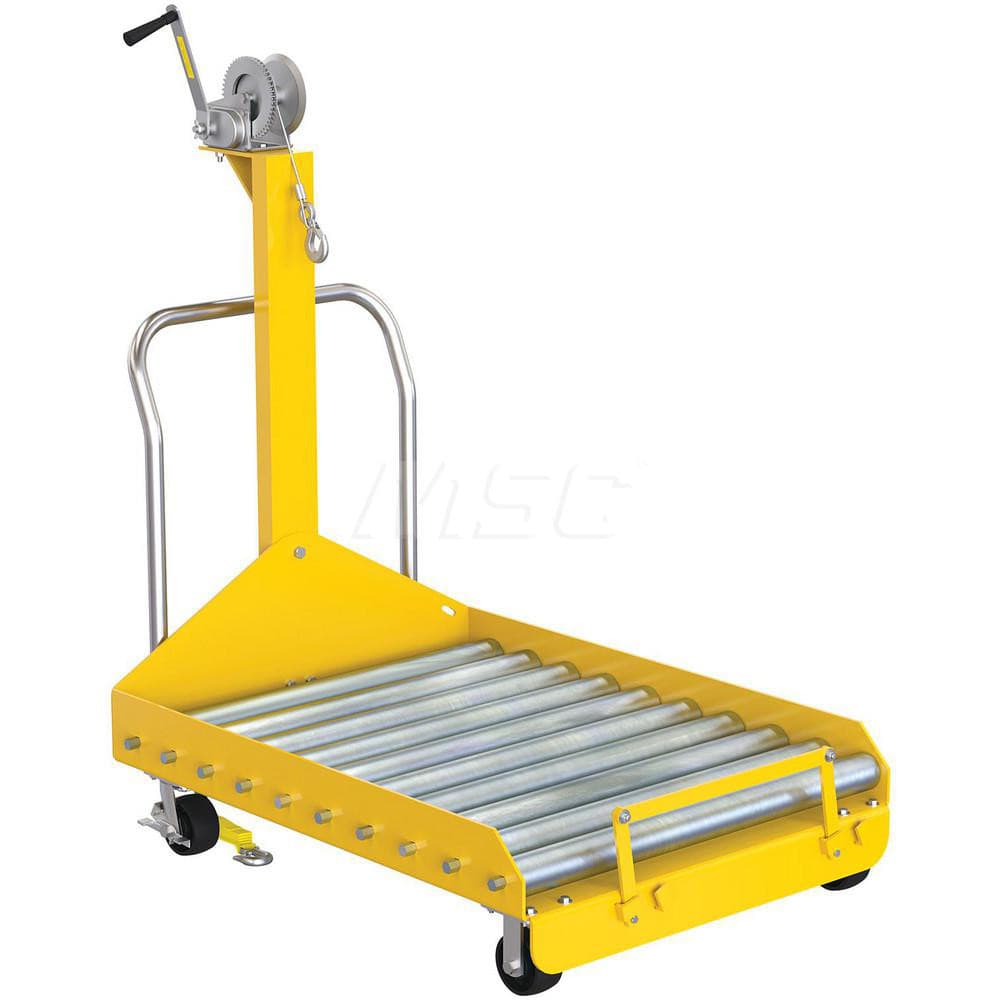 Battery Transfer Platform Truck: 4,000 lb Capacity, Steel Platform, 8-13/16