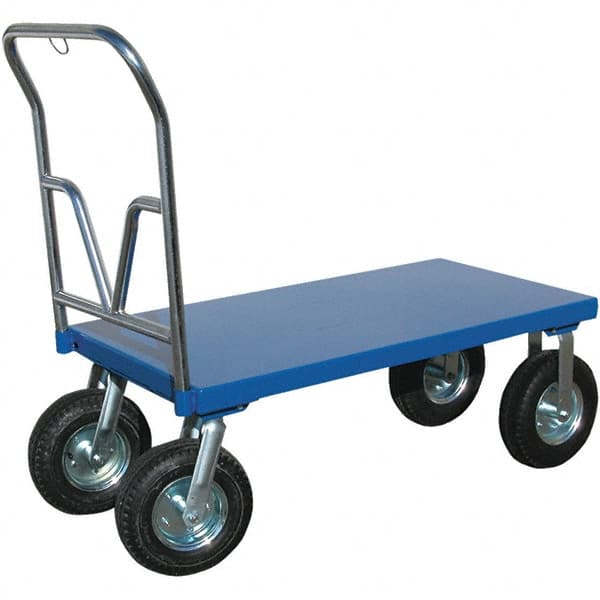 Platform Truck: 600 lb Capacity, Steel Deck, 24