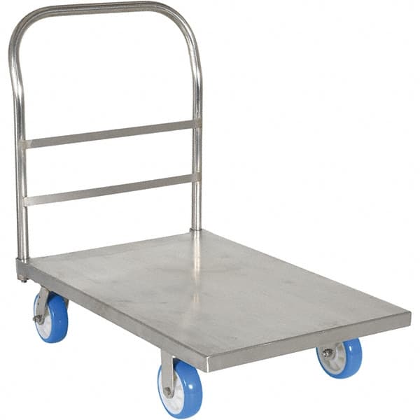 Platform Truck: 3,600 lb Capacity, Stainless Steel Deck, 9-1/2