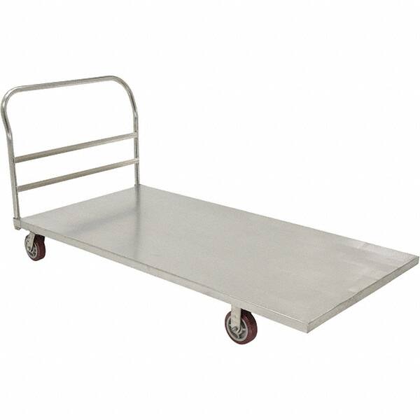 Platform Truck: 2,000 lb Capacity, Stainless Steel Deck, 72