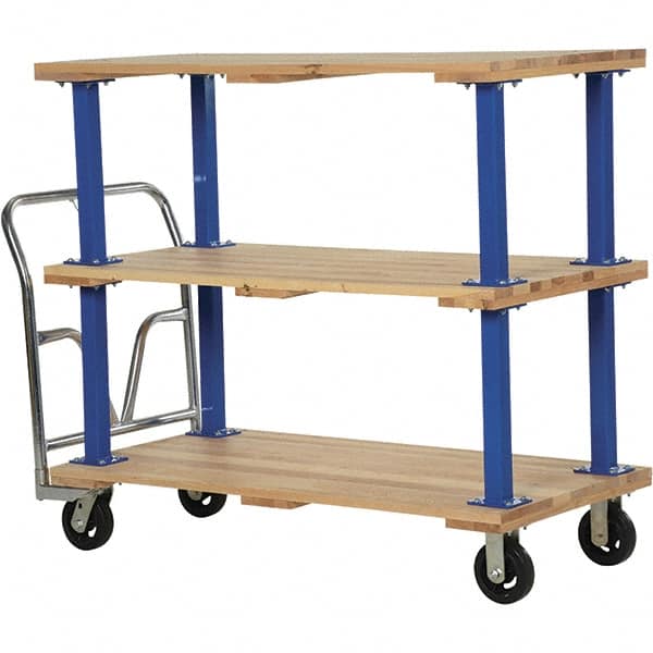 Platform Truck: 1,600 lb Capacity, Hardwood Deck, 27