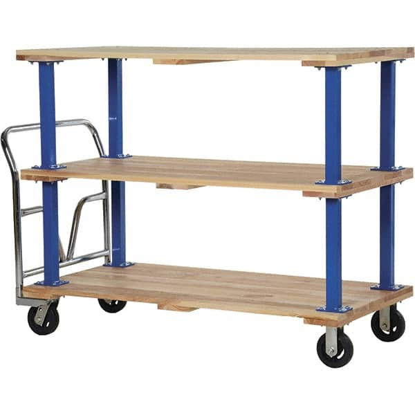 Platform Truck: 1,600 lb Capacity, Hardwood Deck, 30