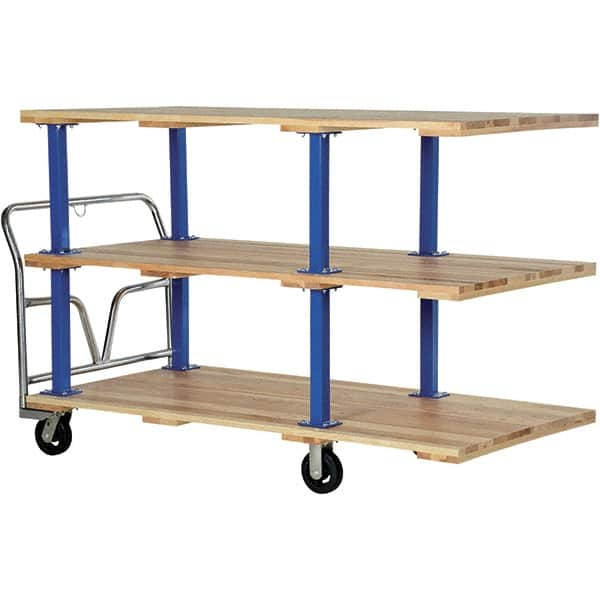 Platform Truck: 1,500 lb Capacity, Hardwood Deck, 72