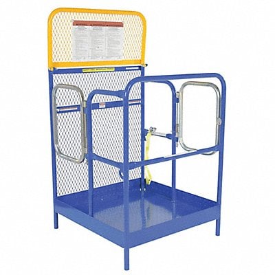 Steel Work Platform w/2 Door Entry 36x36 MPN:WP-3636-DD