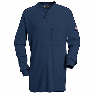 D1302 FR Lng Sleeve Henley Shirt Nvy XL Button MPN:SEL2NV RG XL