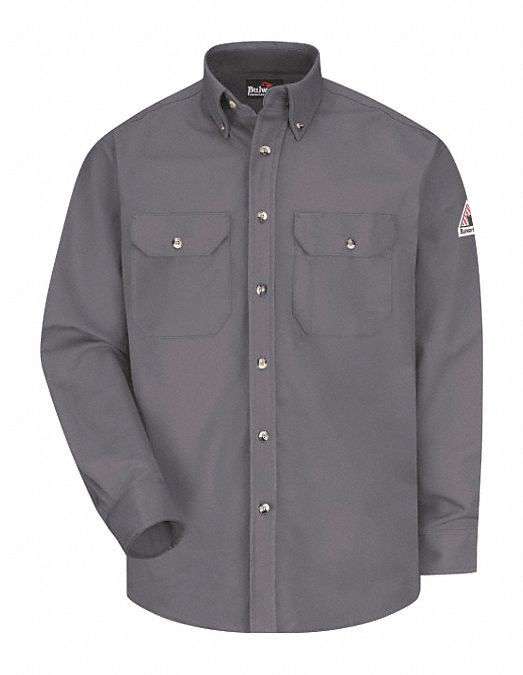 K1945 Flame-Resistant Collared Shirt Gray MPN:SLU2GY LN 3XL
