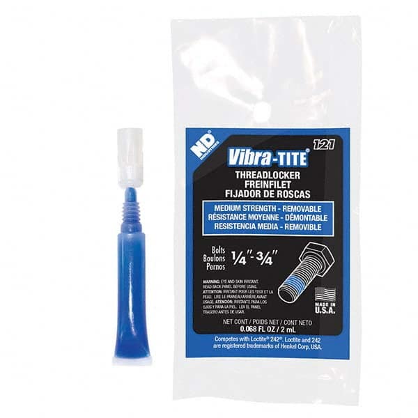 Threadlocker: Blue, Liquid, 2 mL, Tube MPN:12102