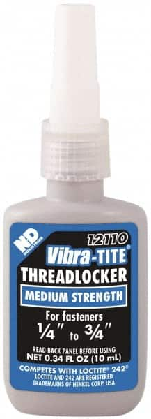 Threadlocker: Blue, Liquid, 10 mL, Bottle MPN:12110