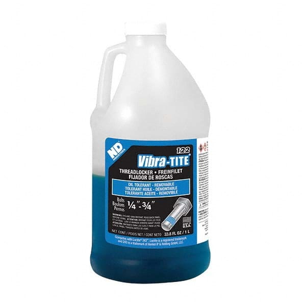 Threadlocker: Blue, Liquid, 1 L, Bottle MPN:12200