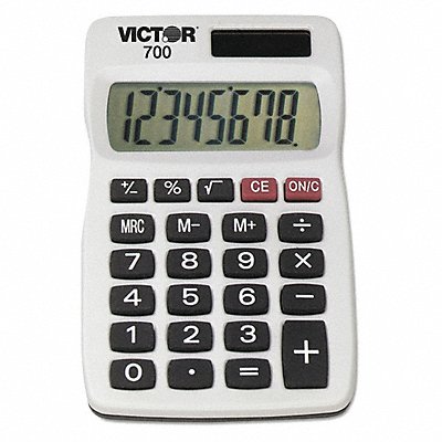 Calculator 8Digit Handheld White MPN:700