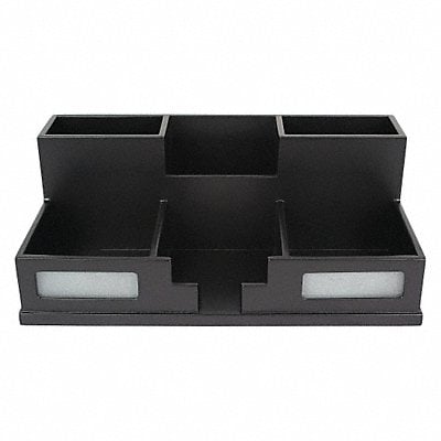 Desktop Organizer Black Wood 5-1/2 in H MPN:9525-5