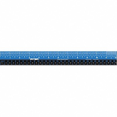 Ruler Inch Gloss White Plastic 12in. MPN:EZ12PBL