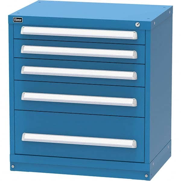 5 Drawer, 45 Compartment Bright Blue Steel Modular Storage Cabinet MPN:RP1138ALBB