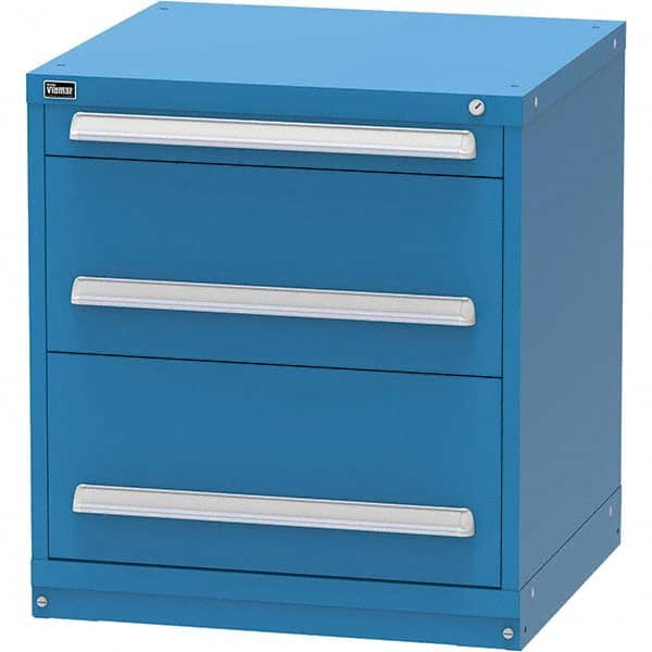 3 Drawer, 344 Compartment Bright Blue Steel Modular Storage Cabinet MPN:XSCU1043ALBB