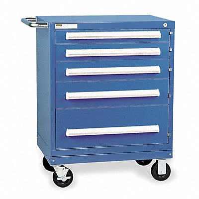 Mod Drawer Cab 33 H 5 Drawer Bright Blue MPN:RP1150AL