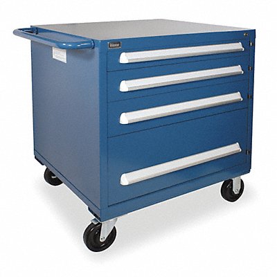 Mod Drawer Cab 35 H 4 Drawer Bright Blue MPN:RP1421AL