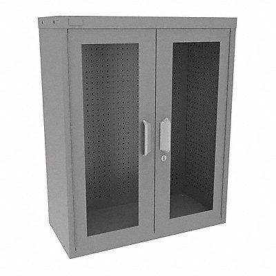 Pegboard Wall Cabinet 37 x30 x14 Gray MPN:Grainger48878