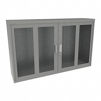 Pegboard Wall Cabinet 37 x60 x14 Gray MPN:Grainger48885