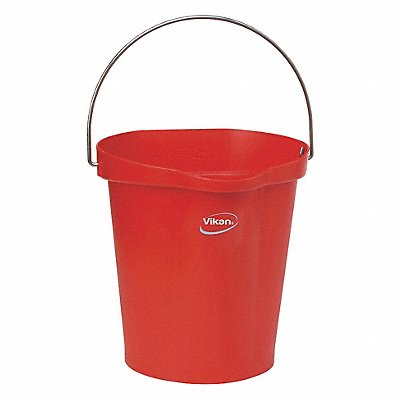 F8439 Hygienic Bucket 3 1/4 gal Red MPN:56864