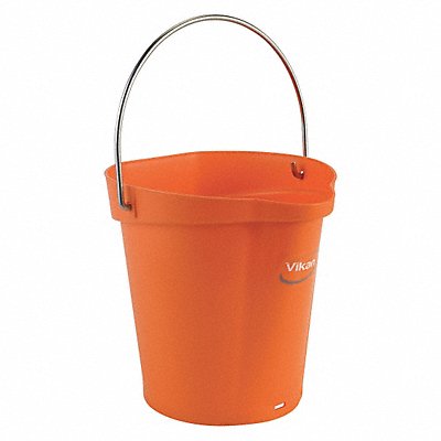 H8704 Hygienic Bucket 1 1/2 gal Orange MPN:56887