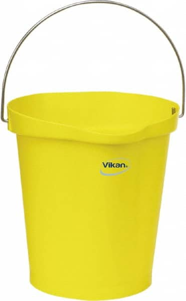 3 Gal, Polypropylene Round Yellow Single Pail with Pour Spout MPN:56866