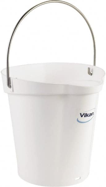 1-1/2 Gal, Polypropylene Round White Single Pail with Pour Spout MPN:56885