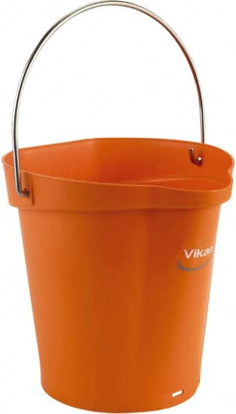 1-1/2 Gal, Polypropylene Round Orange Single Pail with Pour Spout MPN:56887