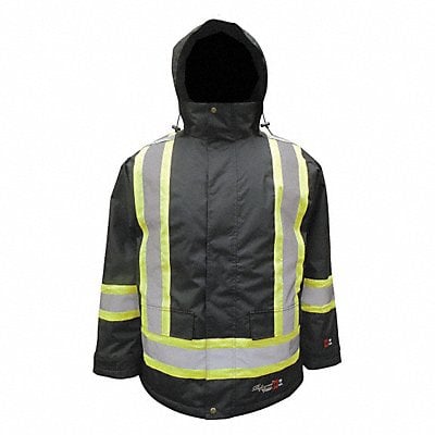 Flame Resistant Rain Jacket Black M MPN:3957FRJ-M