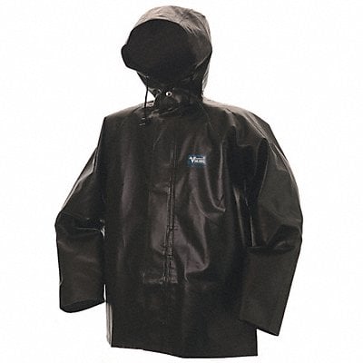 Rain Jacket w/Hood 0.45mm PVC Green 4XL MPN:4125J-XXXXL