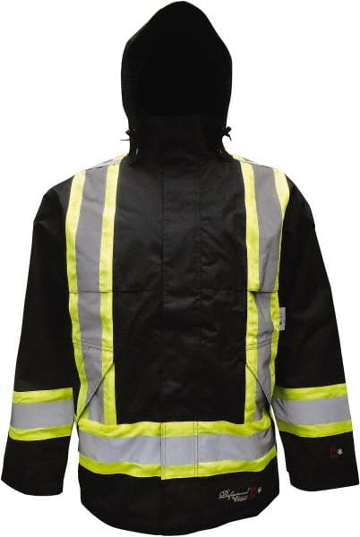 Rain Jacket: Size Medium, Black, Polyester MPN:3907FRJ-M