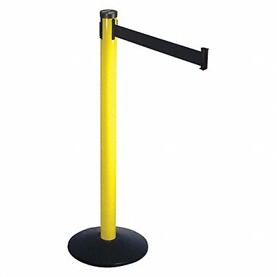 Barrier Post w/Belt 10ft L Blk Belt MPN:301YA-BK