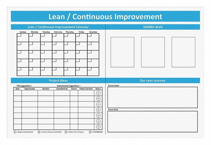 Dry Erase Board Non-Magnetic Plastic MPN:60-1912-4872-042