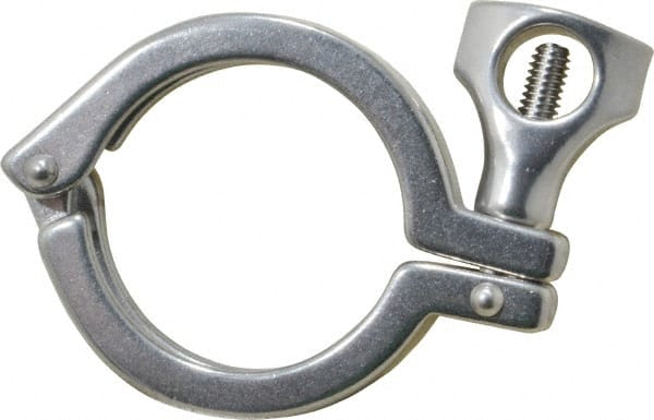 Sanitary Stainless Steel Pipe Clamp with Holed Wing Nut: 2