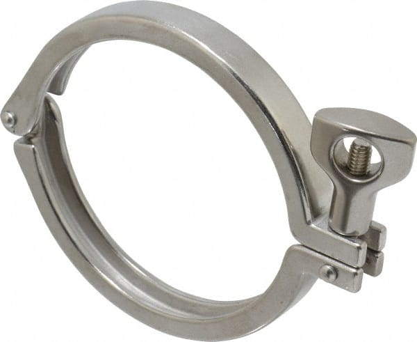 Sanitary Stainless Steel Pipe Clamp with Holed Wing Nut: 4