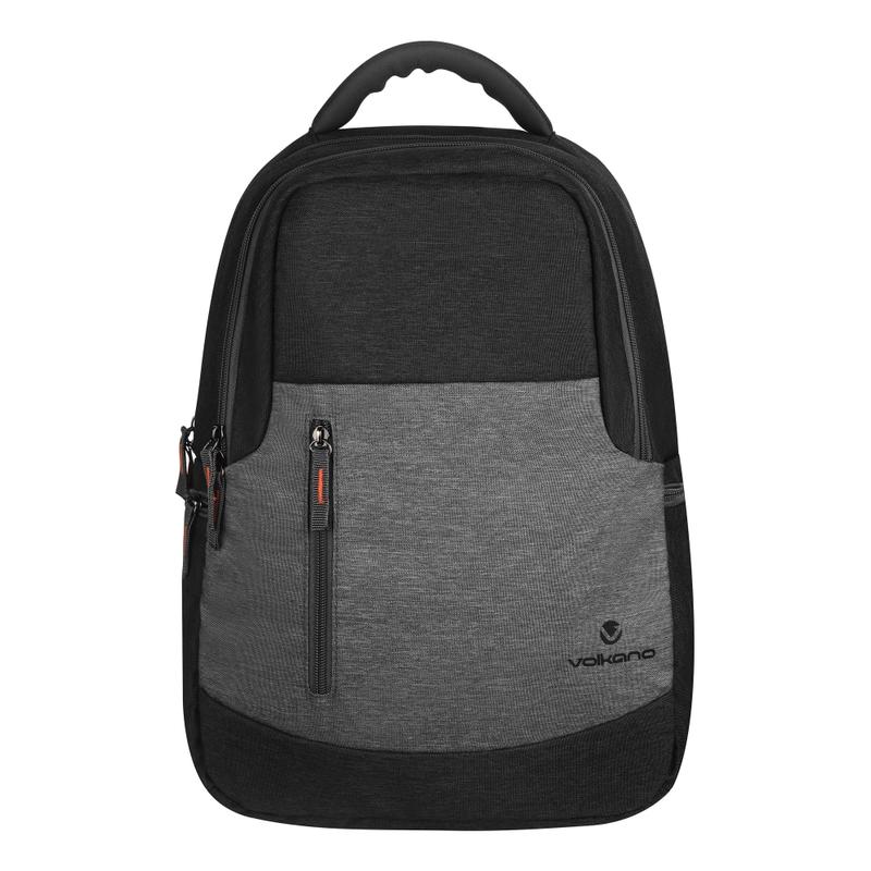 Volkano Breeze Backpack With 15.6in Laptop Compartment, Black/Gray (Min Order Qty 3) MPN:VK-7024-LBKGR