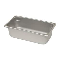 Food Pan Container: Stainless Steel, Rectangular MPN:30342